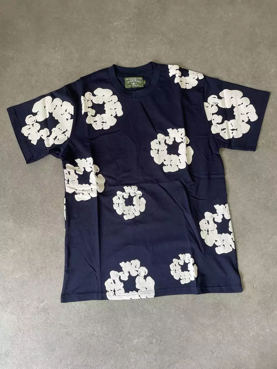 T-shirt FLEUR bleu